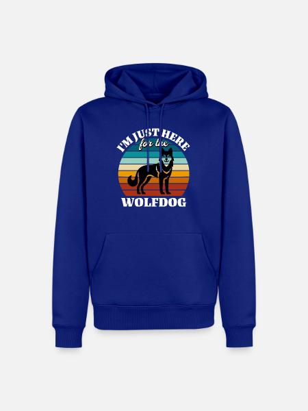Lustige Wolfhund Sprüche - Männer Premium Bio Hoodie - Royalblau
