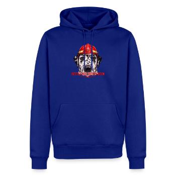 Feuerwehr Dalmatiner Shirt Roter Helm - Männer Premium Bio Hoodie - Royalblau - Vorne - Nico (187cm)