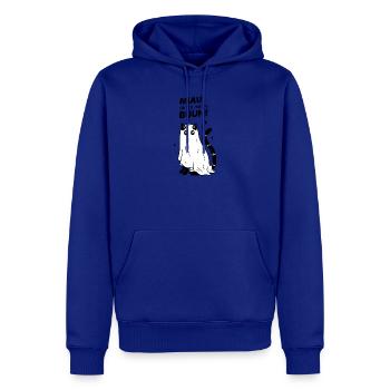 Miau äh ich meine Buuh! - Katze Gespenst Halloween - Männer Premium Bio Hoodie - Royalblau - Vorne - Nico (187cm)