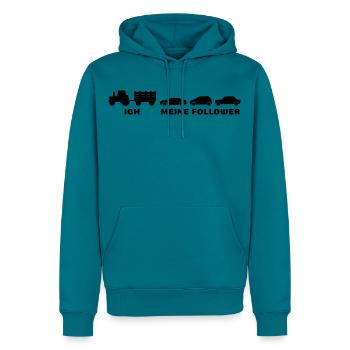 Ich, meine Follower - Bauer Landwirt - Männer Premium Bio Hoodie - Petrol - Vorne