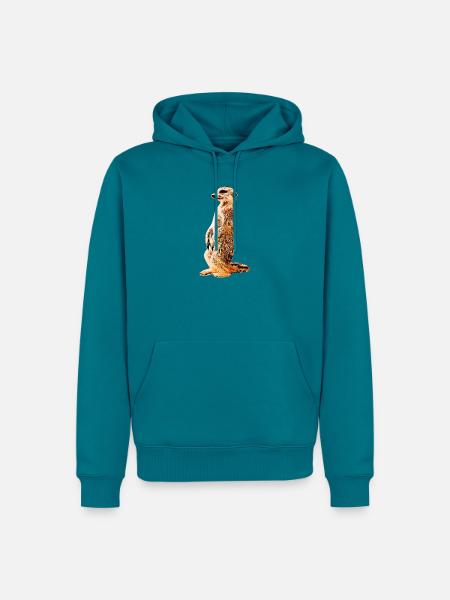 Erdmännchen - Männer Premium Bio Hoodie - Petrol