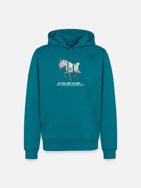 Einhorn IchBinWieIchBin - Männer Premium Bio Hoodie - Petrol