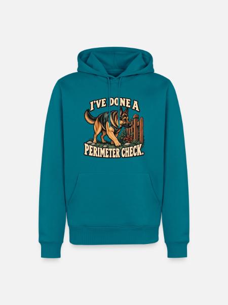 Deutsche Schäferhund-Patrouille - Männer Premium Bio Hoodie - Petrol