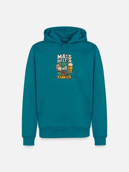 Maß halten Kann ich - Männer Premium Bio Hoodie - Petrol