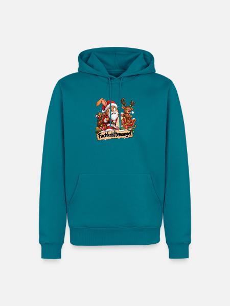 Weihnachtschaos - Männer Premium Bio Hoodie - Petrol