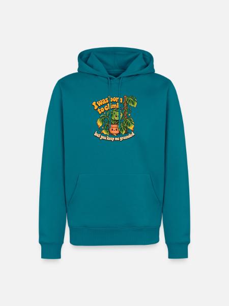 "I was born to climb" - Männer Premium Bio Hoodie - Petrol