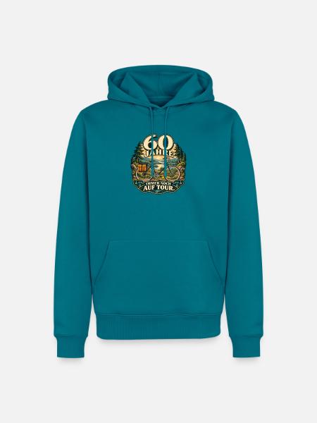 60 Jahre Tour – Fahrrad Jubiläum - Männer Premium Bio Hoodie - Petrol