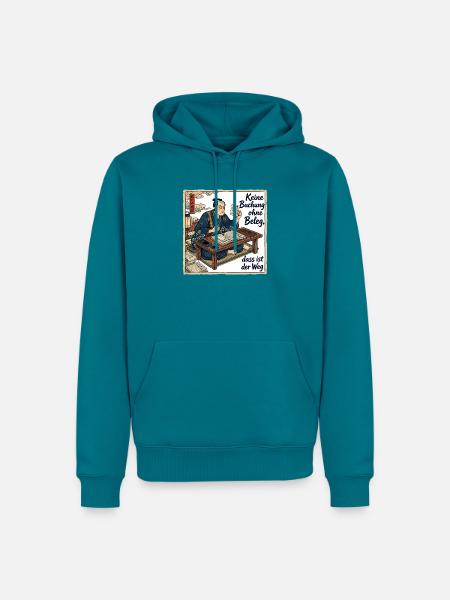 Keine_Buchung_ohne_Beleg_-_Ukiyo-e - Männer Premium Bio Hoodie - Petrol