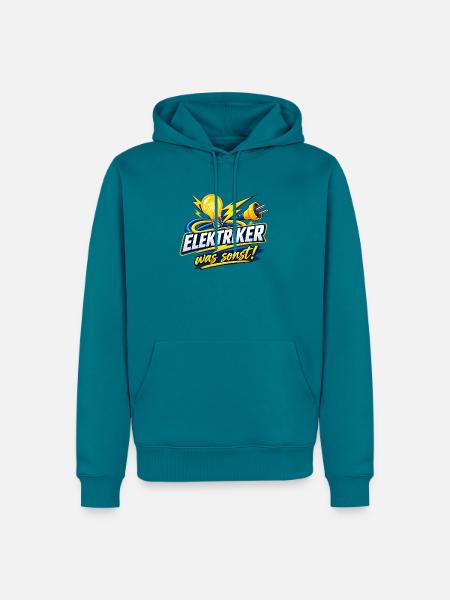 Elektriker Was Sonst Blitz - Männer Premium Bio Hoodie - Petrol