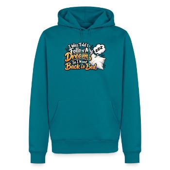 Ich streite nicht – Kaffee mit Meinung - Männer Premium Bio Hoodie - Petrol - Vorne