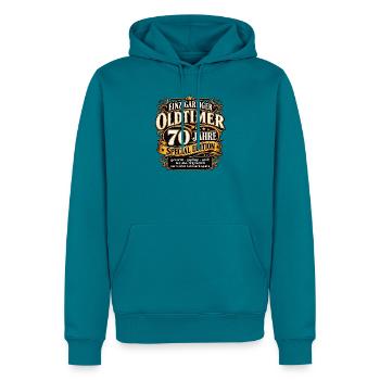 Einzigartiger Oldtimer 70 Jahre 70 Geburtstag - Männer Premium Bio Hoodie - Petrol - Vorne