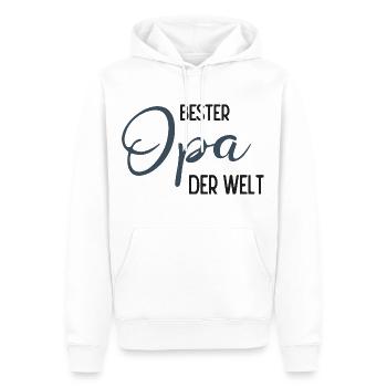Bester Opa der Welt - Spruchdesign - Männer Premium Bio Hoodie - Weiß - Vorne - Nico (187cm)