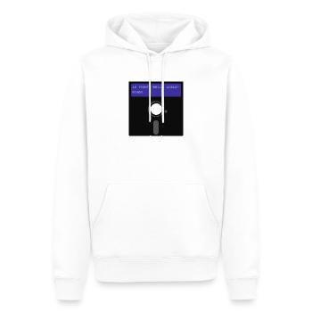 Floppy Disk - Männer Premium Bio Hoodie - Weiß - Vorne - Nico (187cm)
