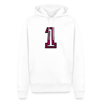1. 1 JAHR. 1. JAHRESTAG. 1 JAHR GEBURTSTAG - Männer Premium Bio Hoodie - Weiß - Vorne - Nico (187cm)