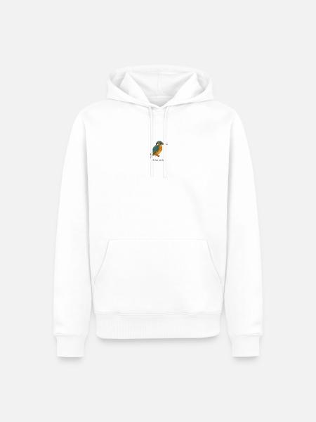 Eisvogel – Alcedo atthis - Männer Premium Bio Hoodie - Weiß