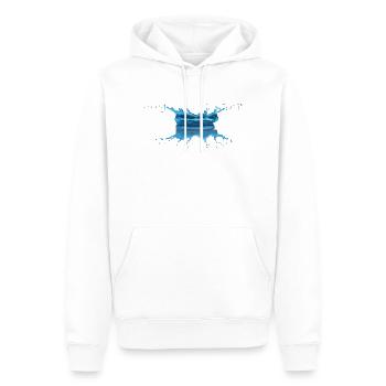 goutte eau - Sweat à capuche Premium bio Homme - blanc - Devant - Nico (187cm)