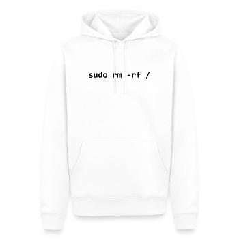 sudo rm rf - Männer Premium Bio Hoodie - Weiß - Vorne - Nico (187cm)