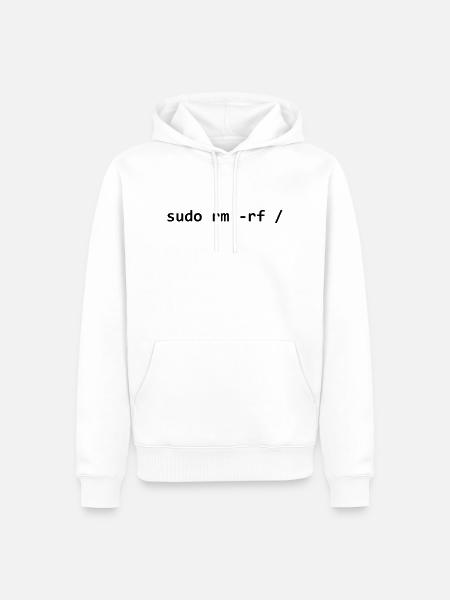 sudo rm rf - Sweat à capuche Premium bio Homme - blanc
