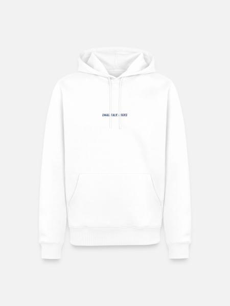 SMALLTALK SUCKS - Spread it! - Männer Premium Bio Hoodie - Weiß