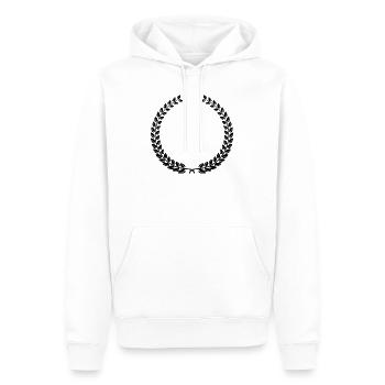 Laurel Wreath Vintage Award Badge Frame Vector - Männer Premium Bio Hoodie - Weiß - Vorne - Nico (187cm)