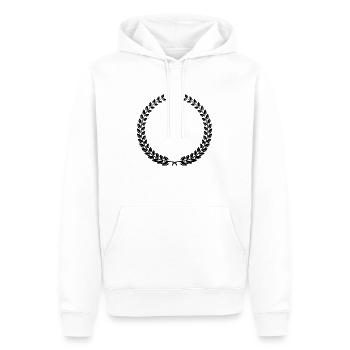 Laurel Wreath Vintage Award Badge Frame Vector - Männer Premium Bio Hoodie - Weiß - Vorne - Nico (187cm)