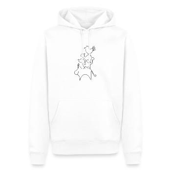 Bremer Stadtmusikanten Linien - Männer Premium Bio Hoodie - Weiß - Vorne - Nico (187cm)