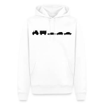 Semi-remorques Fermier Fermier - Sweat à capuche Premium bio Homme - blanc - Devant - Nico (187cm)