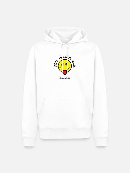 Smiley, SWFA21, du machst mich.... - Männer Premium Bio Hoodie - Weiß