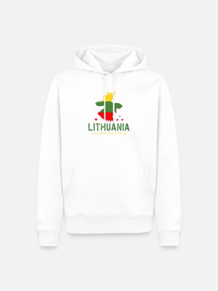 Litauen litauisch Vilnius - Männer Premium Bio Hoodie - Weiß