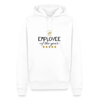 Mitarbeiter des Jahres - Männer Premium Bio Hoodie - Weiß - Vorne - Nico (187cm)