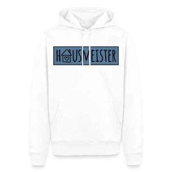 Hausmeister - Männer Premium Bio Hoodie - Weiß - Vorne - Nico (187cm)