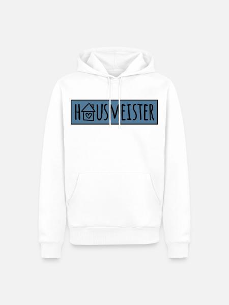 Hausmeister - Männer Premium Bio Hoodie - Weiß