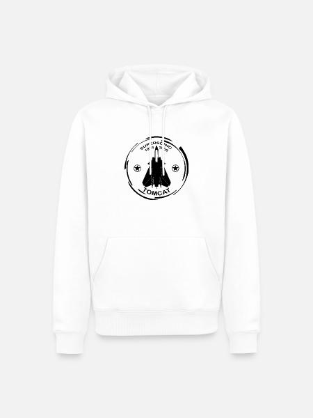 Plane F14 Tomcat - Men’s Premium Organic Hoodie - white