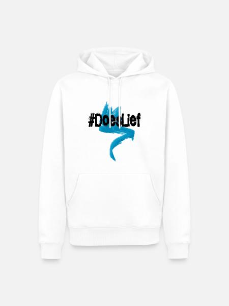 Does lief - express your heart - respect - Men’s Premium Organic Hoodie - white