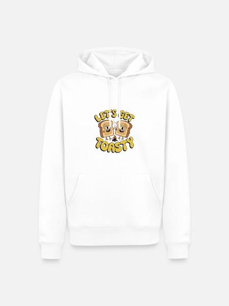 Lass uns warm werden - Männer Premium Bio Hoodie - Weiß