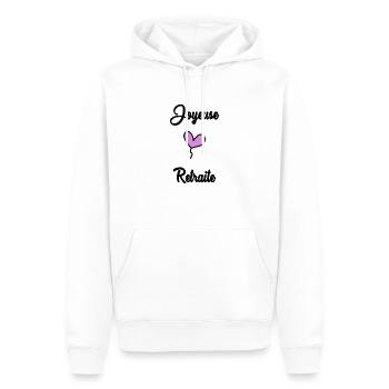RETIREMENT. RETIREMENT. RETIRED. RETIREMENT - Men’s Premium Organic Hoodie - white - Front - Nico (187cm)