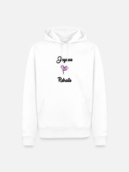 RETIREMENT. RETIREMENT. RETIRED. RETIREMENT - Men’s Premium Organic Hoodie - white