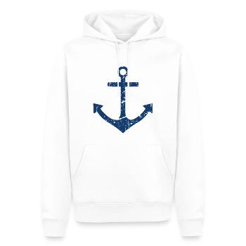 Anker - Männer Premium Bio Hoodie - Weiß - Vorne - Nico (187cm)