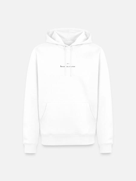 Less is more. - Männer Premium Bio Hoodie - Weiß