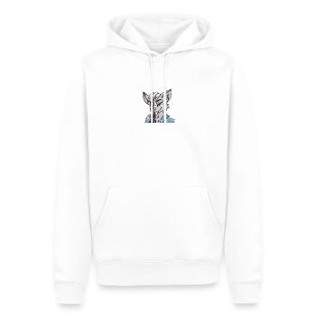 Pelziger Leck - Männer Premium Bio Hoodie - Weiß - Vorne - Nico (187cm)