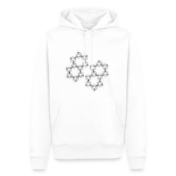 Conception Hexa - Sweat à capuche Premium bio Homme - blanc - Devant - Nico (187cm)