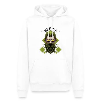 Beer‘d Bier Brauen Bart Wortspiel Brauer Geschenk - Männer Premium Bio Hoodie - Weiß - Vorne - Nico (187cm)
