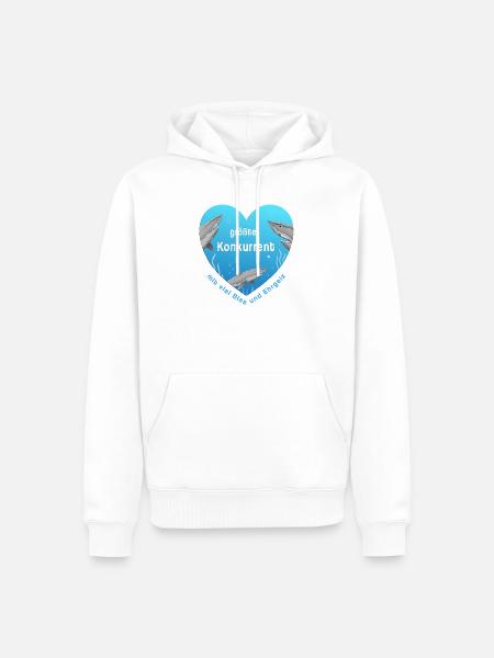 größter Konkurrent - Männer Premium Bio Hoodie - Weiß