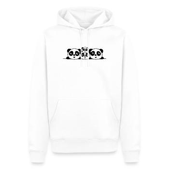 Familie Pandas 2 Eltern 2 Kinder - Männer Premium Bio Hoodie - Weiß - Vorne - Nico (187cm)