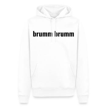 hum hum - Men’s Premium Organic Hoodie - white - Front - Nico (187cm)