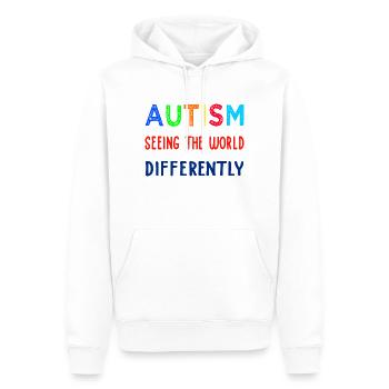 Autismus anders sehen - Männer Premium Bio Hoodie - Weiß - Vorne - Nico (187cm)