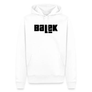 Balek - Sweat à capuche Premium bio Homme - blanc - Devant - Nico (187cm)