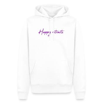 RETRAITE. RETRAITE. RETRAITEE. BONNE RETRAITE - Sweat à capuche Premium bio Homme - blanc - Devant - Nico (187cm)