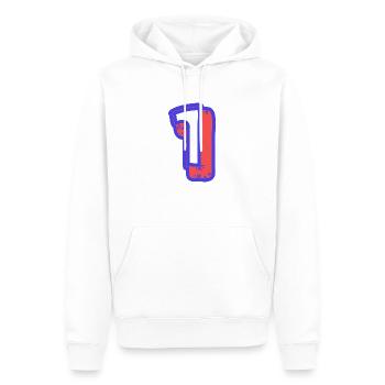1. 1 JAHR. 1. JAHRESTAG. 1 JAHR GEBURTSTAG - Männer Premium Bio Hoodie - Weiß - Vorne - Nico (187cm)