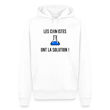 Chemists humor - Men’s Premium Organic Hoodie - white - Front - Nico (187cm)